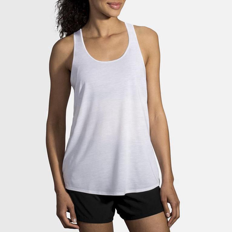 Brooks Distance Australia - Women's Running Tank Top - White (913870-JGY)